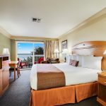 A spectacular view of the ocean, the bluffs and the cypress trees from the second floor. These rooms are closest to the beach.